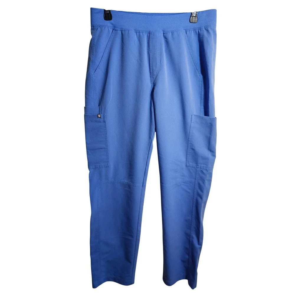 FIGS T2001 Technical Collection Blue Cargo Scrub Pants Mens Medium M Tapered
